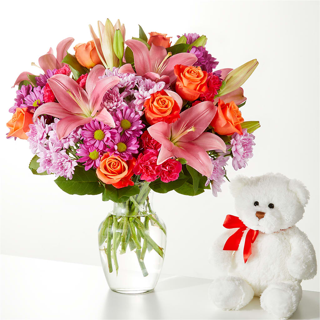 One and Only Bouquet and Bear Bundle – Precious Flowers And Gifts, Ceres CA
