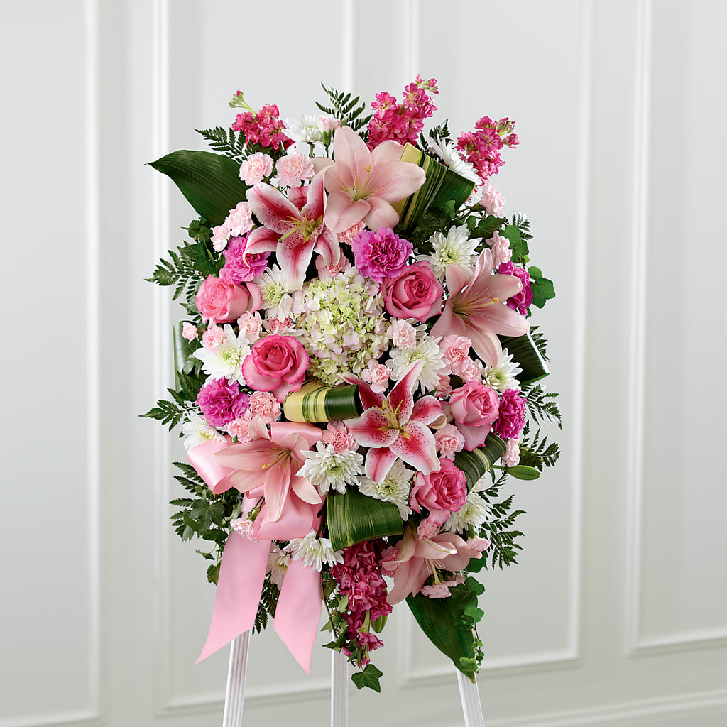 Comforting Standing Spray – Precious Flowers And Gifts, Ceres CA