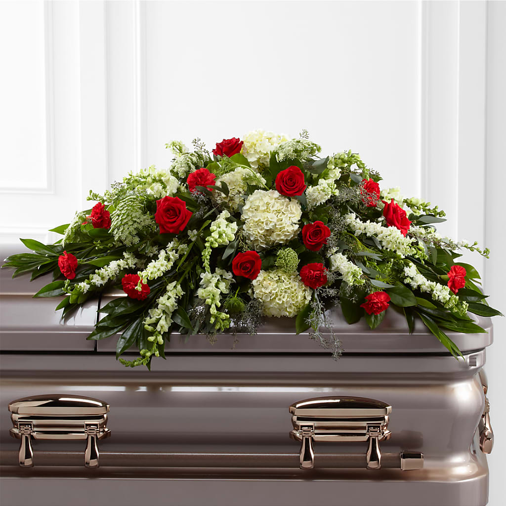 Sincerity Casket Spray – Precious Flowers And Gifts, Ceres CA