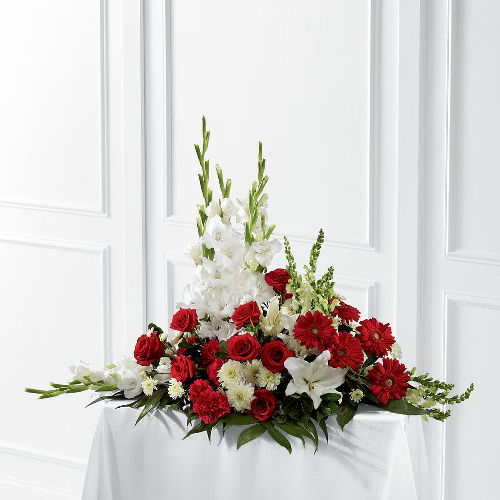 Crimson & White Arrangement – Precious Flowers And Gifts, Ceres CA