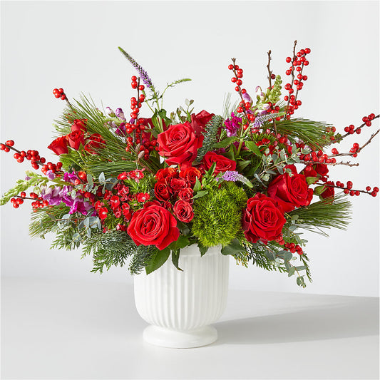 Big Red Bow Bouquet –  Precious Flowers And Gifts, Ceres CA