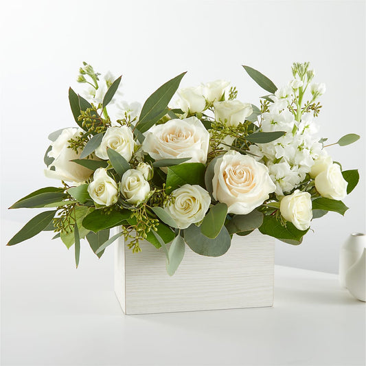Fresh Linen Box Bouquet –  Precious Flowers And Gifts, Ceres CA
