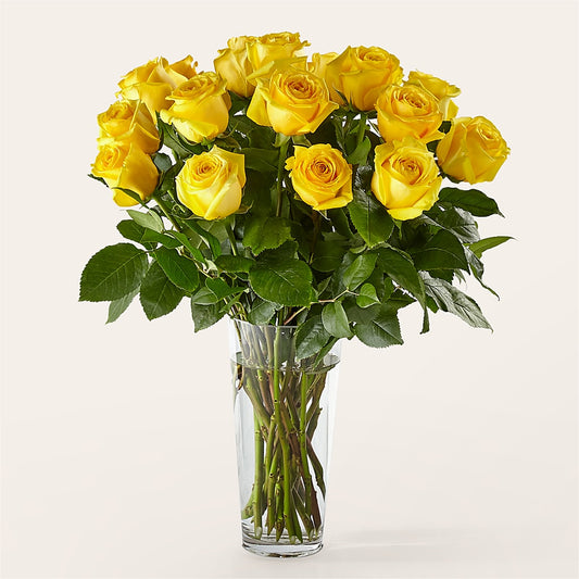 Long Stem Yellow Rose Bouquet –  Precious Flowers And Gifts, Ceres CA