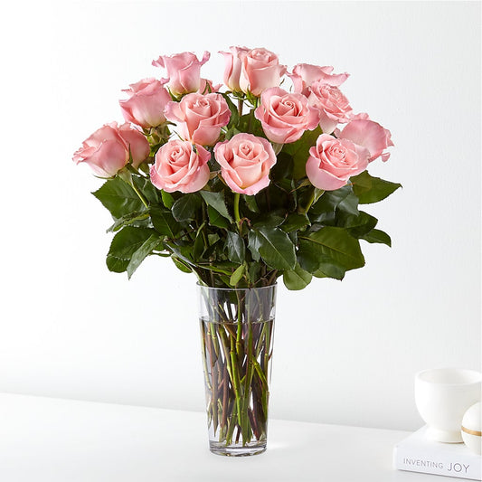 Long Stem Pink Rose Bouquet –  Precious Flowers And Gifts, Ceres CA