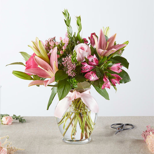 Pink Ribbon - A Florist Original –  Precious Flowers And Gifts, Ceres CA