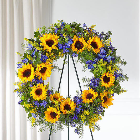 Bright Rays Wreath –  Precious Flowers And Gifts, Ceres CA