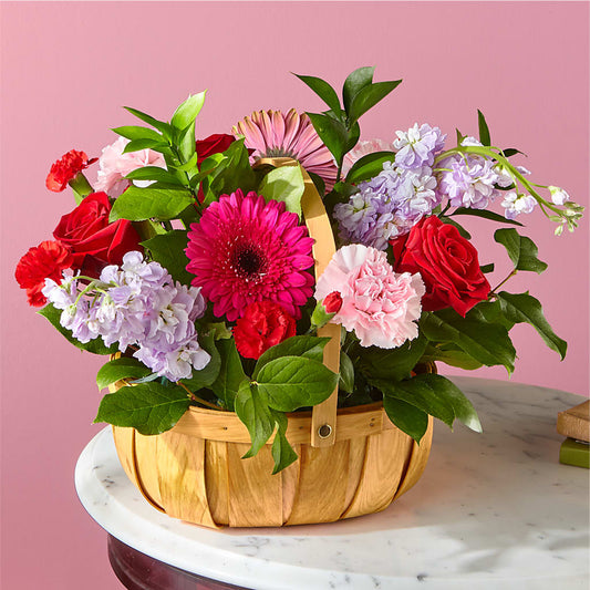 Pink Picnic Basket –  Precious Flowers And Gifts, Ceres CA
