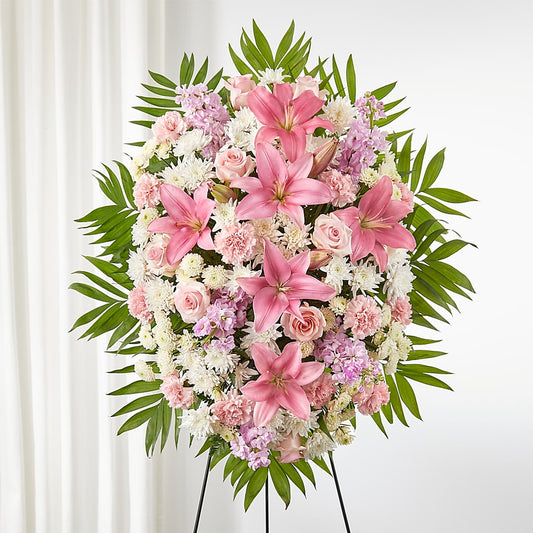 Offering Solace Standing Spray –  Precious Flowers And Gifts, Ceres CA