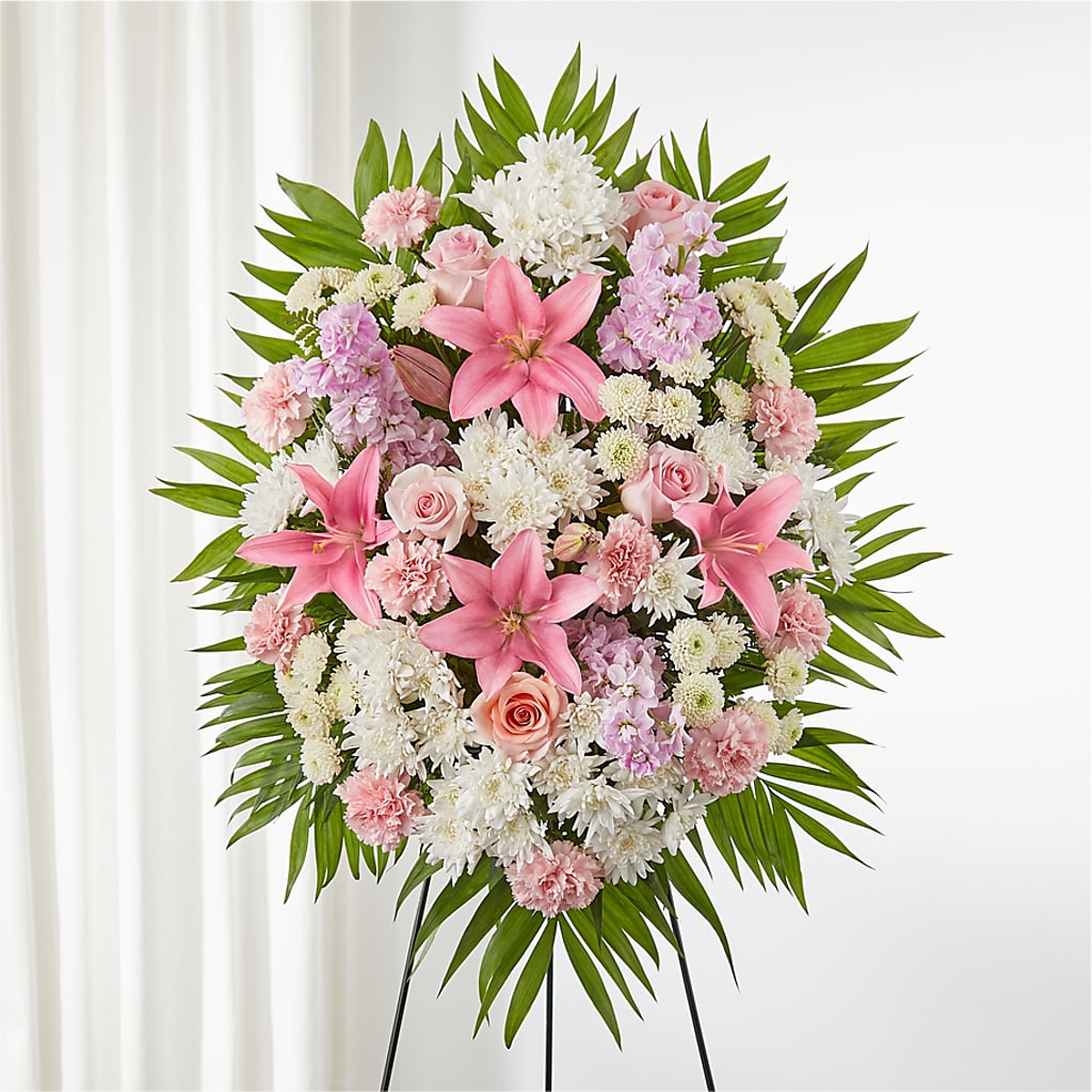 Offering Solace Standing Spray –  Precious Flowers And Gifts, Ceres CA