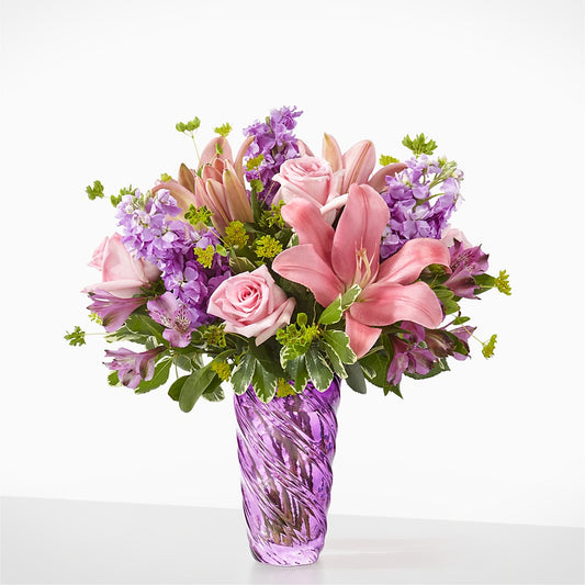 Precious Petals Bouquet with Luxe Swirl Vase –  Precious Flowers And Gifts, Ceres CA